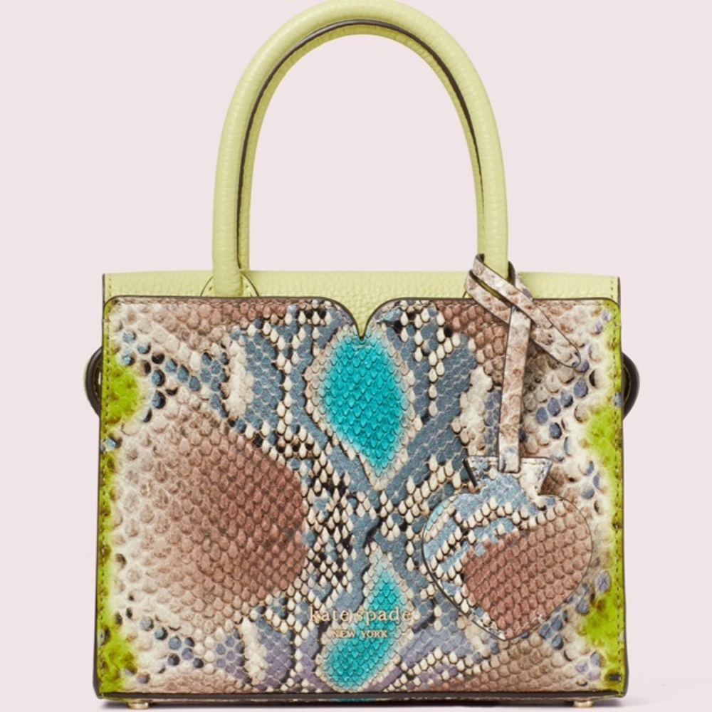 NWT Kate Spade Spencer Snake-Embossed Mini Satchel